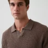 Mesh Polo Sweater