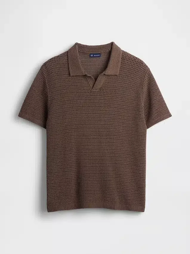Mesh Polo Sweater
