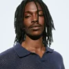 Mesh Polo Sweater