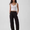 Mid Rise Barrel Utility Ankle Pants