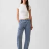 Mid Rise Barrel Utility Ankle Pants