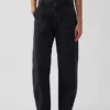 Mid Rise Barrel Utility Ankle Pants