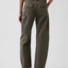 Mid Rise Barrel Utility Ankle Pants