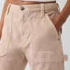 Mid Rise Barrel Utility Ankle Pants