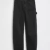 Mid Rise Barrel Utility Ankle Pants