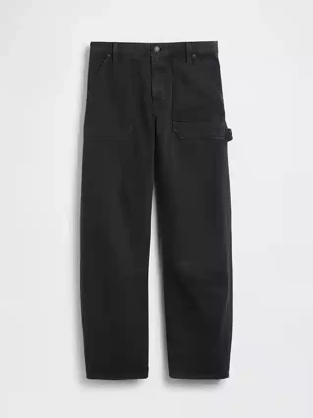 Mid Rise Barrel Utility Ankle Pants