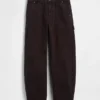 Mid Rise Barrel Utility Ankle Pants