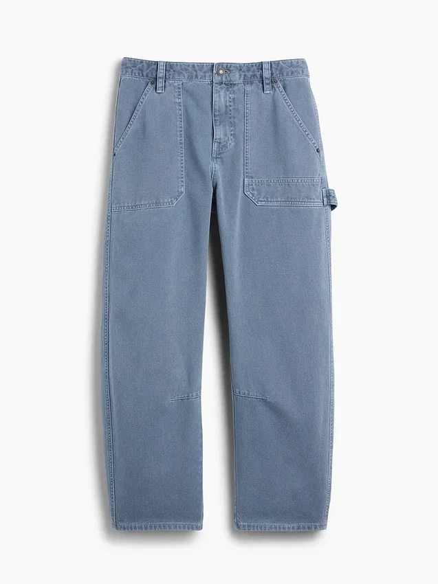 Mid Rise Barrel Utility Ankle Pants