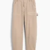 Mid Rise Barrel Utility Ankle Pants