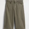 Mid Rise Belted Culotte Barrel Pants