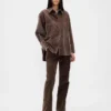 Mid Rise Corduroy Flare Pants