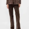Mid Rise Corduroy Flare Pants