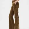 Mid Rise Corduroy Flare Pants