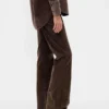 Mid Rise Corduroy Flare Pants
