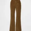 Mid Rise Corduroy Flare Pants