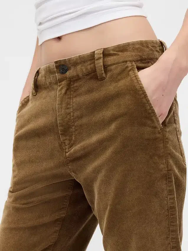 Mid Rise Corduroy Flare Pants