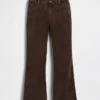 Mid Rise Corduroy Flare Pants
