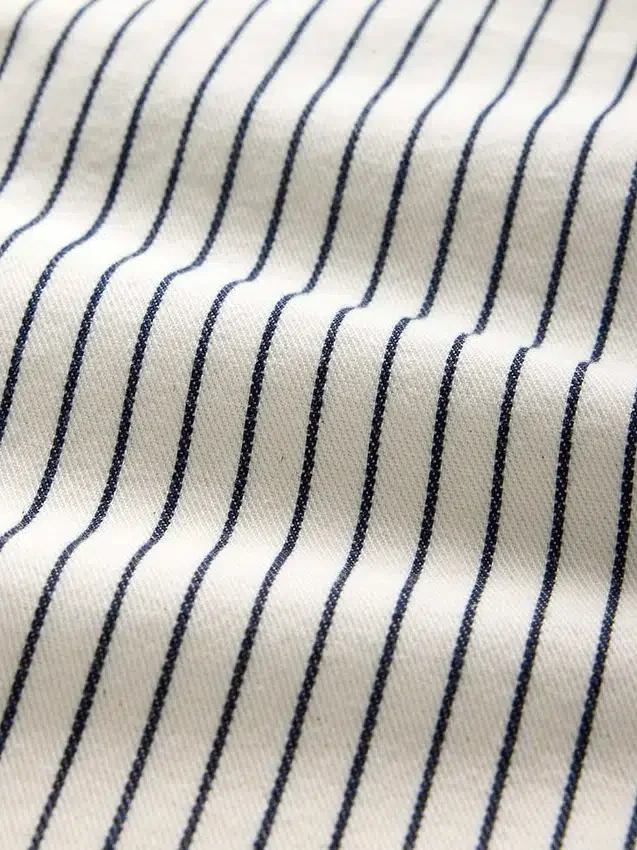Mid Rise Denim Stripe Baggy Jeans