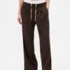 Mid Rise Double-Waist Pants