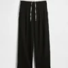 Mid Rise Double-Waist Pants
