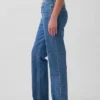 Mid Rise Embroidered Relaxed Straight Jeans