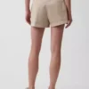 Mid Rise Khaki Shorts