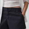 Mid Rise Khaki Shorts