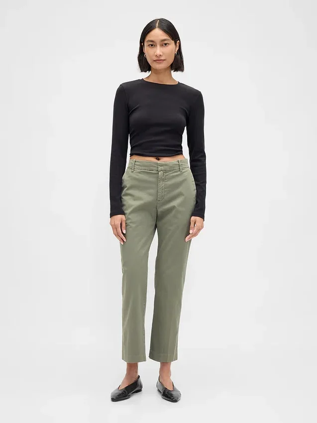 Mid Rise Khakis