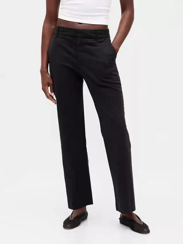 Mid Rise Khakis