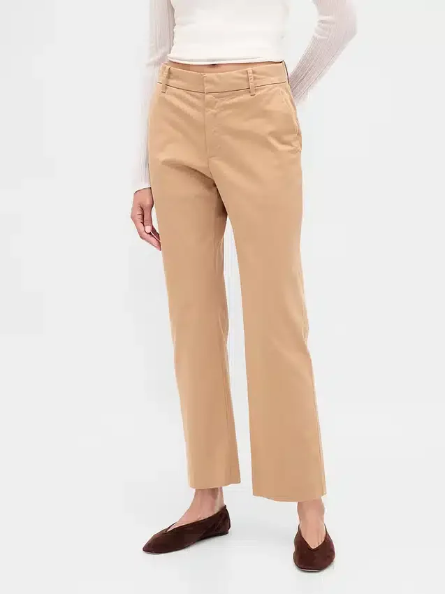 Mid Rise Khakis