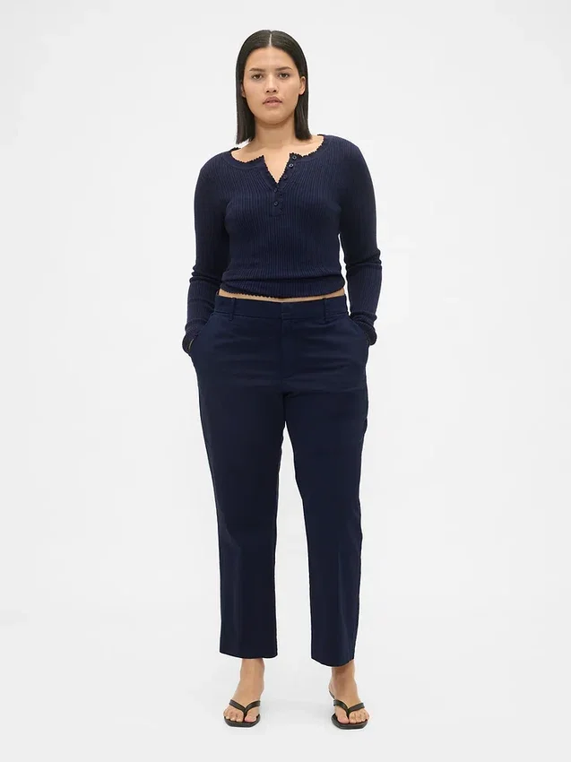 Mid Rise Khakis