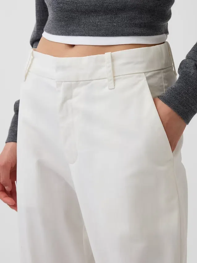 Mid Rise Khakis