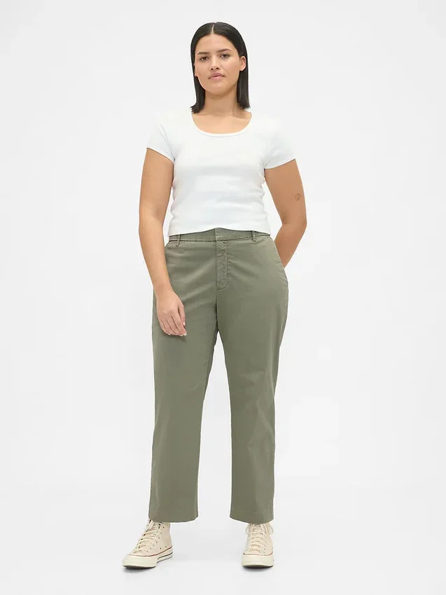 Mid Rise Khakis