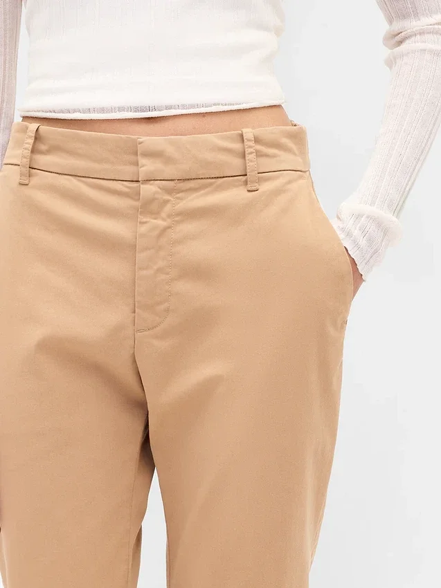 Mid Rise Khakis