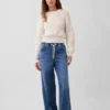 Mid Rise Knit Easy Baggy Jeans