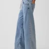 Mid Rise Knit Easy Baggy Jeans