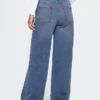 Mid Rise Knit Easy Baggy Jeans