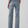 Mid Rise Micro Belt Relaxed Straight Jeans