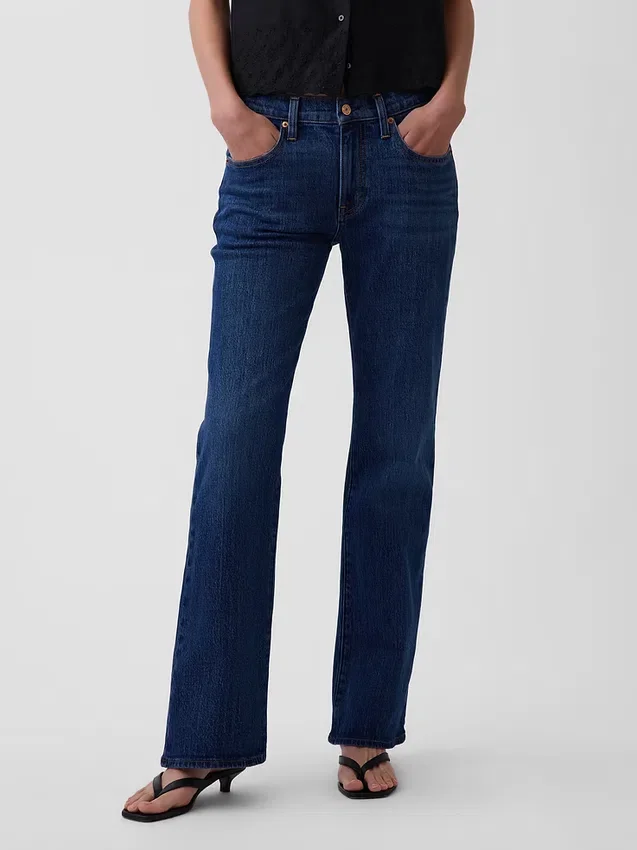 Mid Rise Relaxed Boot Jeans
