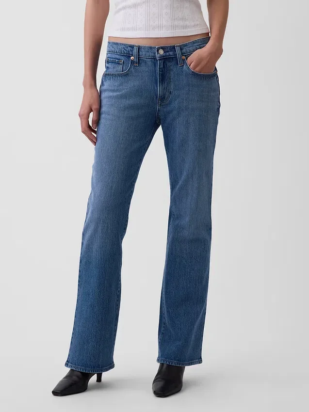 Mid Rise Relaxed Boot Jeans