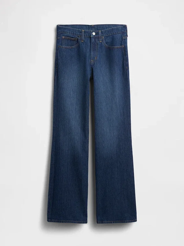 Mid Rise Relaxed Flare Jeans