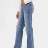 Mid Rise Relaxed Straight Jeans