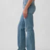 Mid Rise Relaxed Straight Jeans