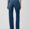 Mid Rise Relaxed Straight Jeans