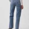 Mid Rise Relaxed Straight Jeans