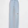 Mid Rise Relaxed Straight Jeans