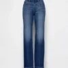 Mid Rise Relaxed Straight Jeans