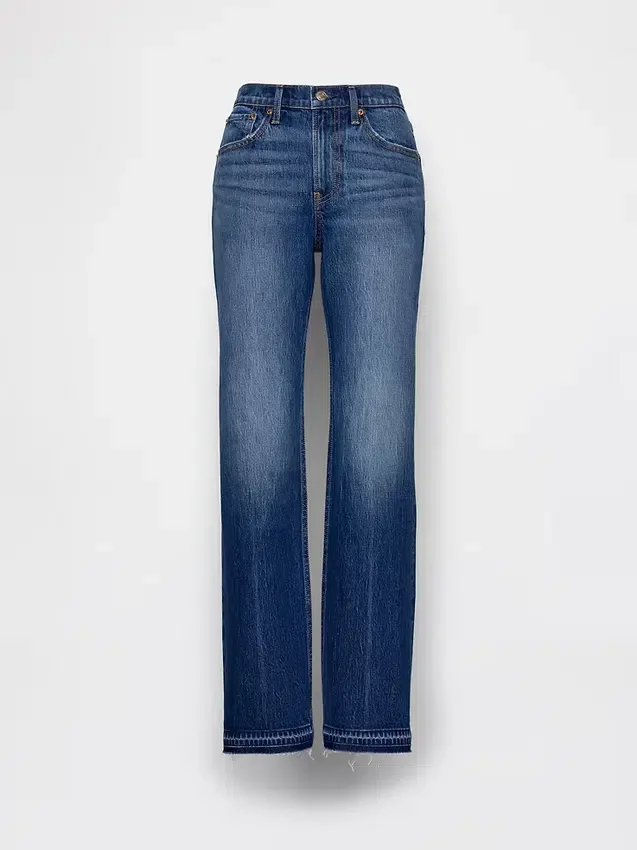 Mid Rise Relaxed Straight Jeans