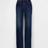 Mid Rise Relaxed Straight Jeans