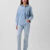 Mid Rise Relaxed Straight Jeans